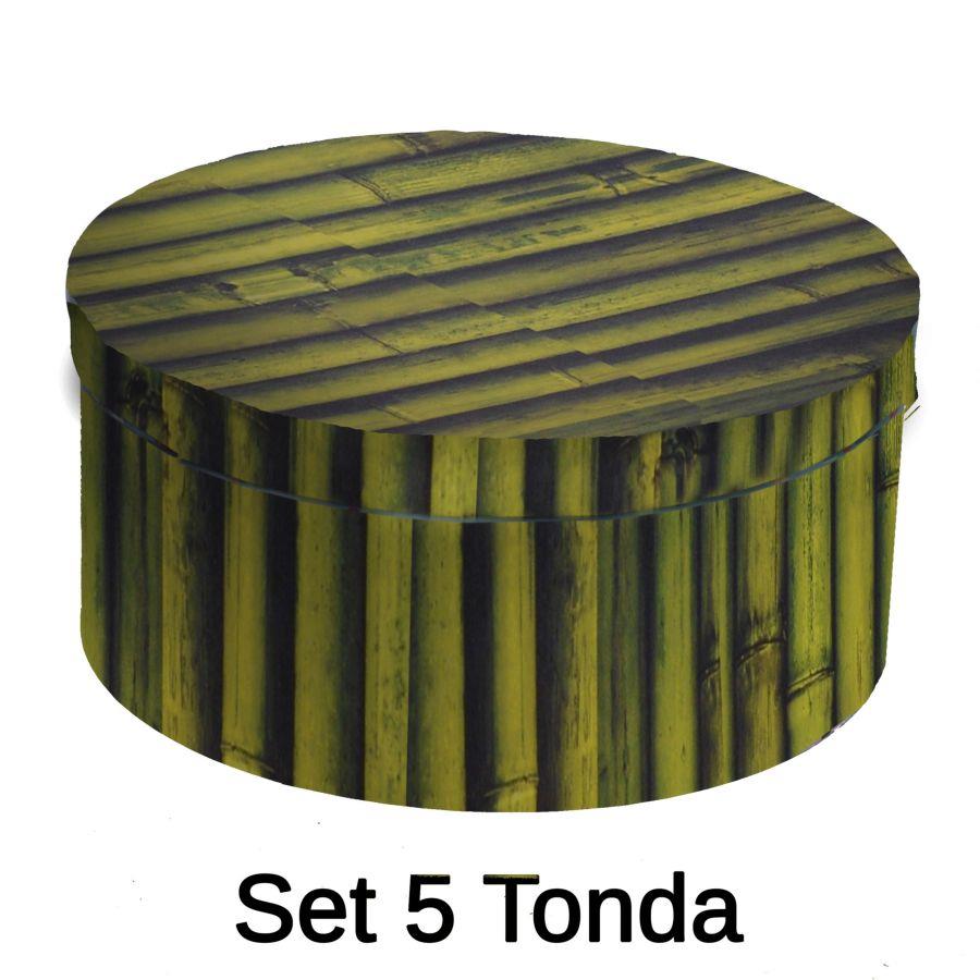 Scatola cartone tondo multicolore cmø40,5h17,8
