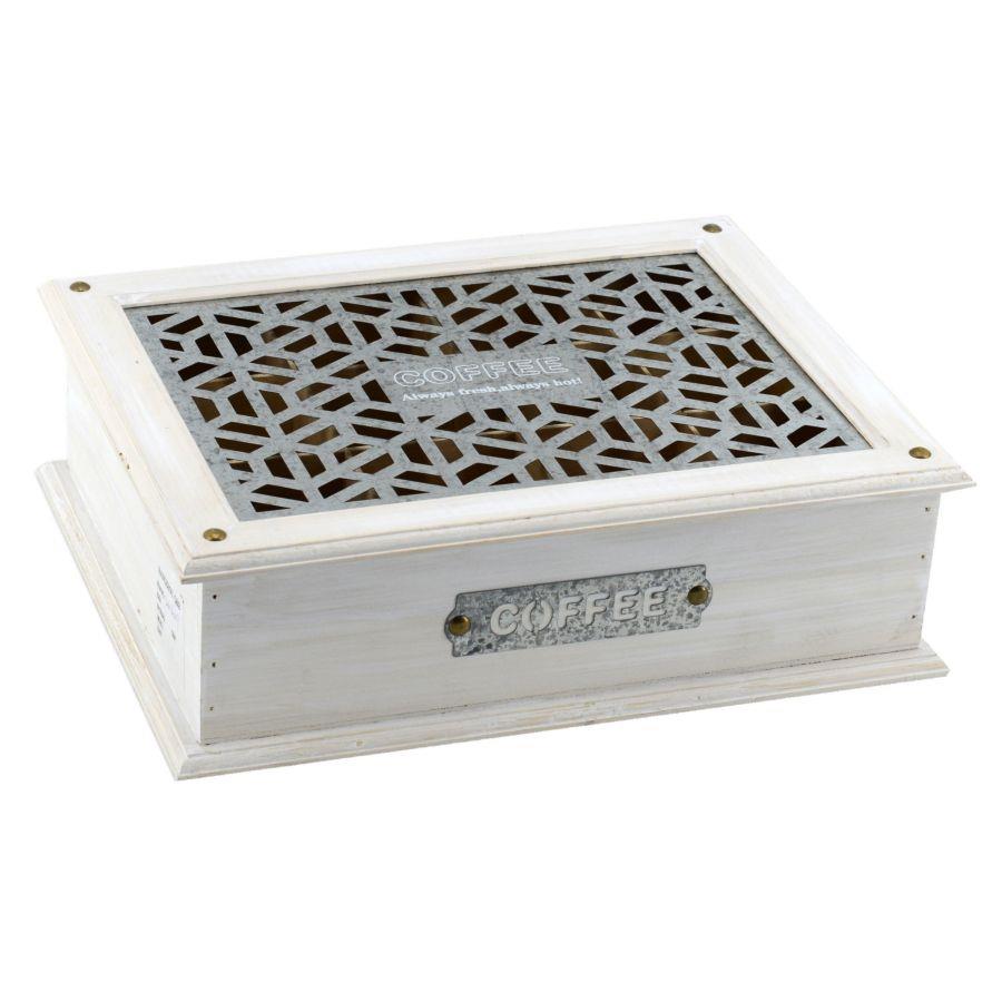 Scatola Coffee Legno Elettra 12 Posti Rettangolare 32x26x9,5 cm