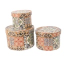 Scatola ecopelle 1-3 mandala tondo ø27h18