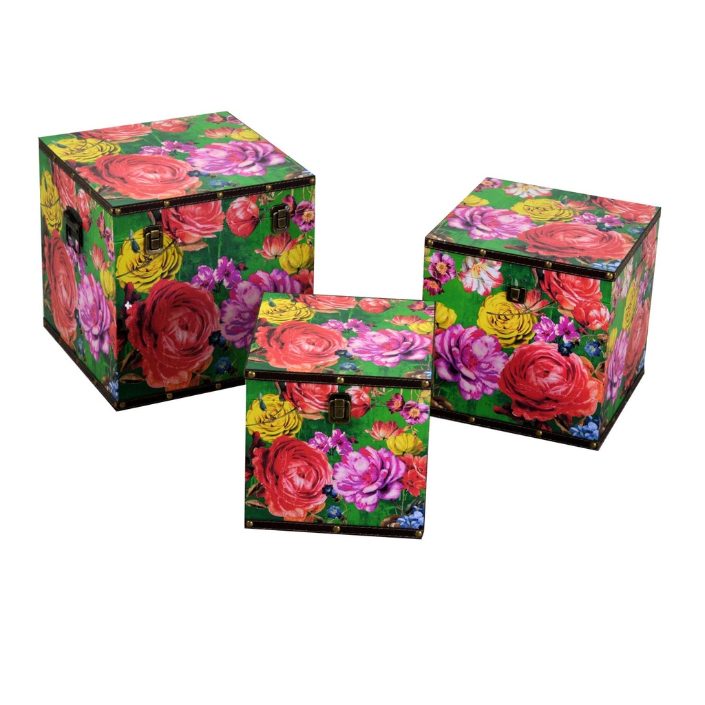 Scatola ecopelle multicolore 1-3 cm30,5x30,5h30,5