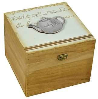 Scatola Grande Decorativa per Teiera - 17 x 17 x 13 cm