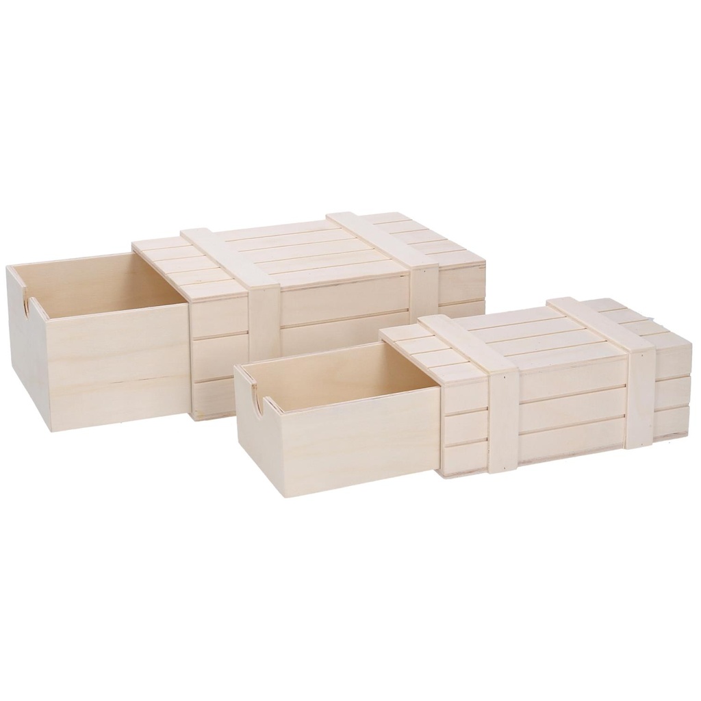 Scatola in legno naturale 20x14x8,3 cm