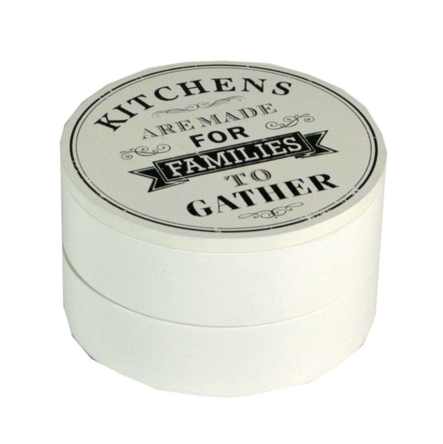 Scatola in legno a 2 piani con 8 scomparti - 17x17x10 cm