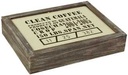 Scatola in legno rettangolare per caffè pulito cm. 27 x 35 h 7