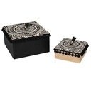 Scatola Legno Tessuto Maori 1-2 Quadro 18x18x10 cm