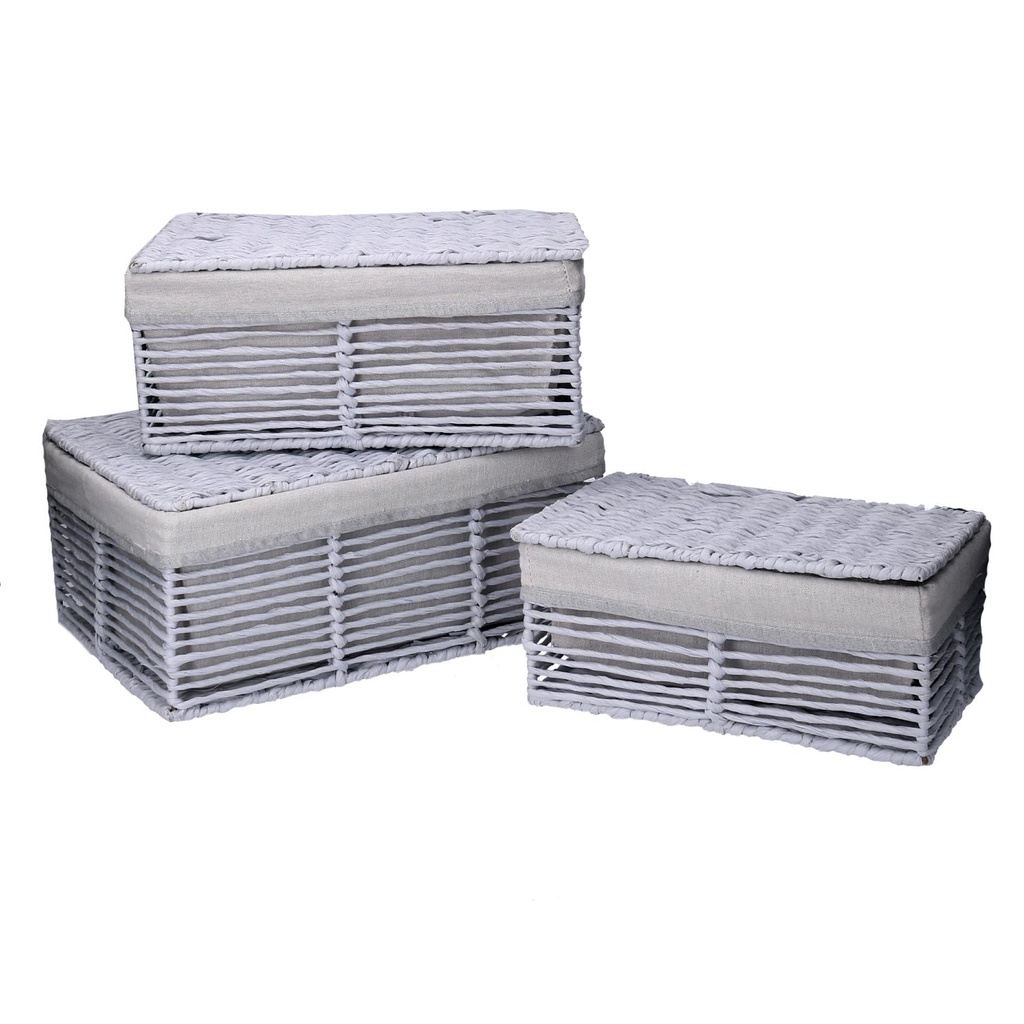 Scatola Paper Hilary 1-3 Grigio Chiaro cm38x27h17