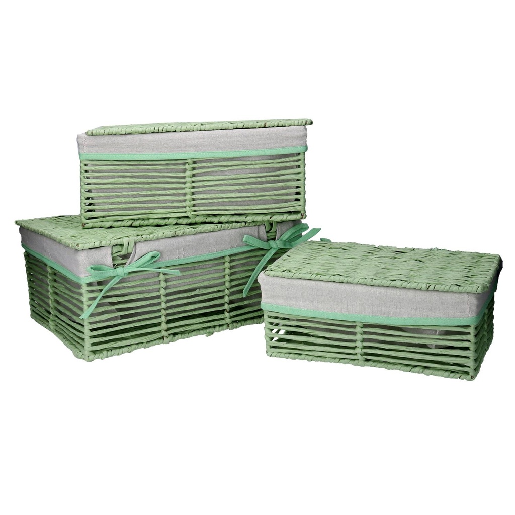 Scatola Paper Hilary 1-3 Verde Chiaro cm38x27h17