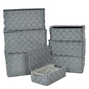 Scatola grigia rettangolare in poliestere 1-7 con manici in metallo cm40x30h21,5