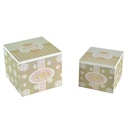 Scatola portathe in legno per 1-2 delice cremaquadra 15x13x15 cm