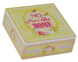 Scatola portathe piccola home - 18 x 18 x 7 cm