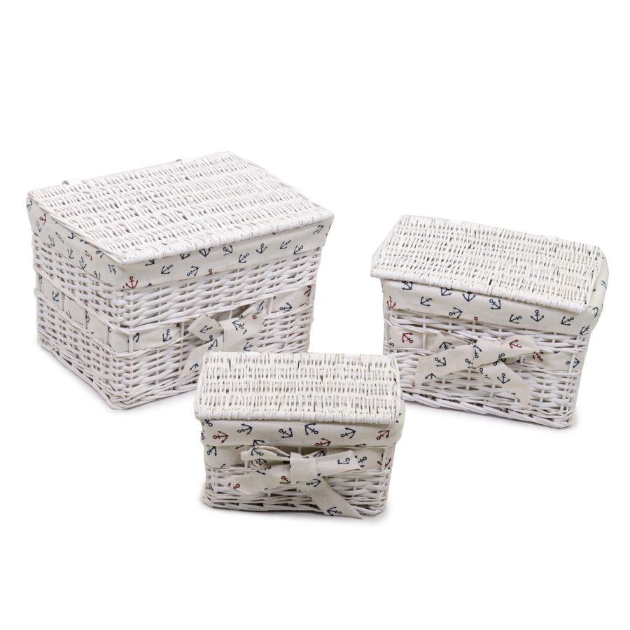 Scatola vimini spaccato jack 1-3 biancorettangolare 45x35x30 cm