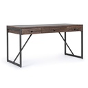 Scrivania 3 cassetti stile industriale 153x66 cm