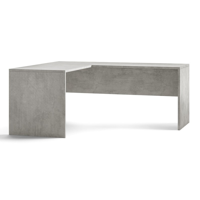 Scrivania moderna Beton Cemento con angolo a sinistra 180x169x h76 cm