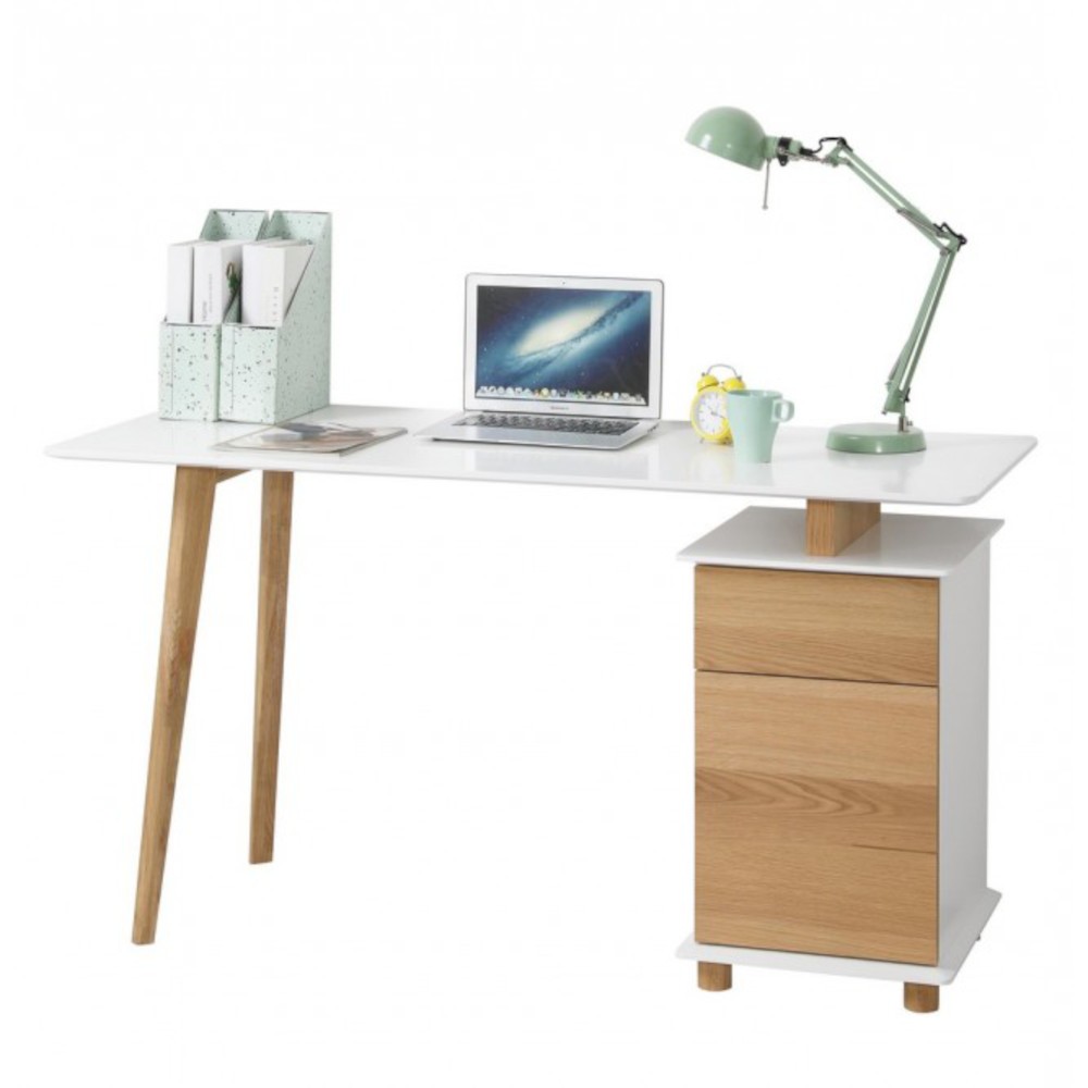 Scrivania con cassettiera Montreal 140x60x76h cm