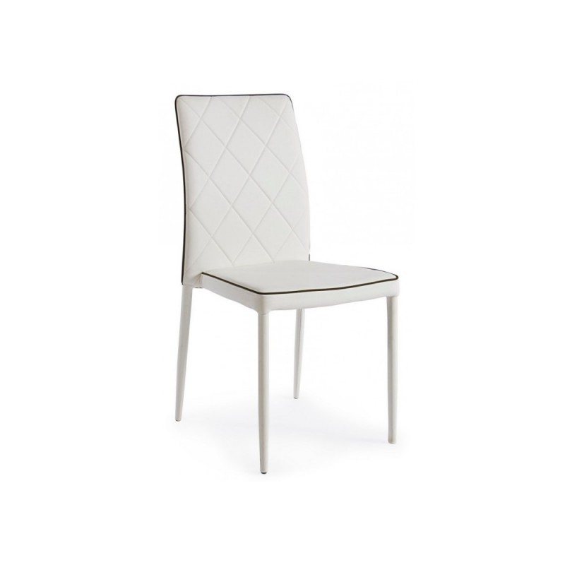 Sedia Achille con struttura in acciaio colore bianco