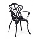 Sedia alluminio antracite esterno barocco cm 57.5x  58 x  87.5h