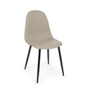 Sedia da pranzo in similpelle Tortora AMANDA 45x54x h87 cm