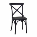 Sedia Esterno Plastica Cross Nero 39x43 cm x H45,5/89,5