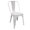 Sedia in ferro bianco antico cm51x43h84