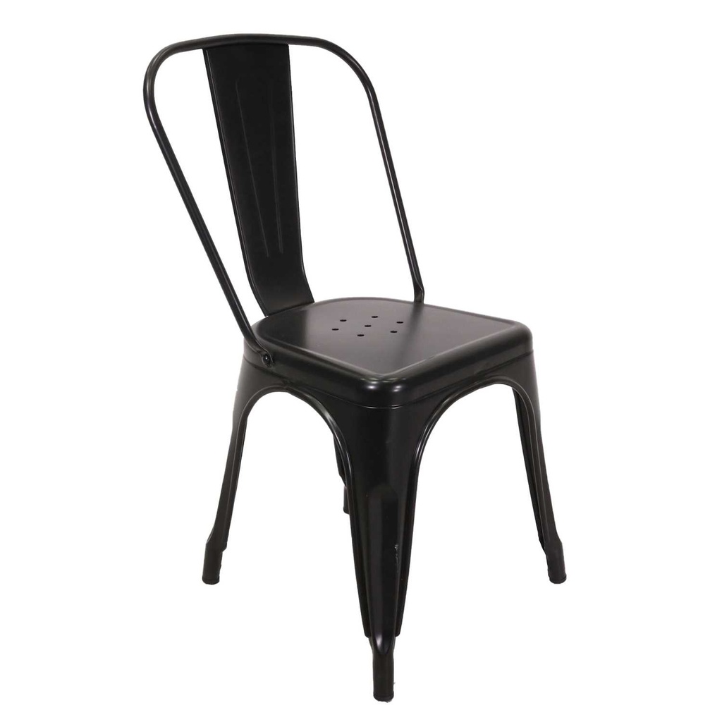 Sedia in ferro nero Bristol, 51x43x84 cm