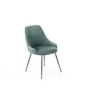 Sedia in microfibra di alta qualità, 48.5cm x 49.5cm x 80cm, con gambe in metallo