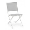 Sedia per esterno in alluminio Bianco Grigio ELIN 47x57x h88 cm