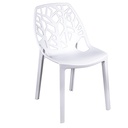 Sedia impilabile bianca in polipropilene 55x46x46,5/81,5h cm