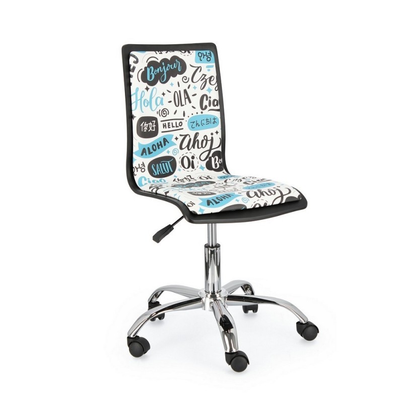 Sedia ufficio similpelle acciaio Young Hello 42,5 x 40 x 87 cm