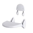 Sedile Pieghevole a Muro per Disabili Bianco  35x25 cm