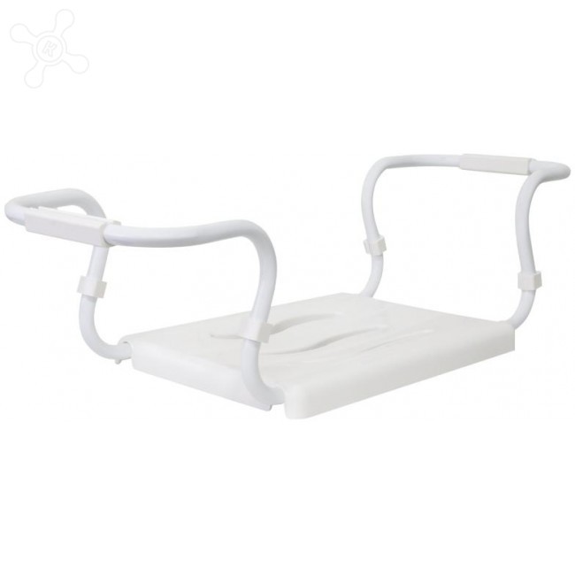 Sedile per vasca regolabile in acciaio verniciato bianco  19 x 26 x 65.5 cm