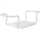 Sedile per vasca regolabile in acciaio verniciato bianco  19 x 26 x 65.5 cm