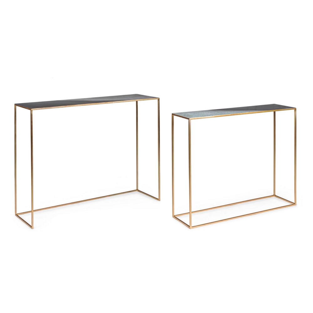 Set 2 consolle in metallo stile atmosphere