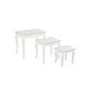 Set classico 3 Tavolini Clorine in legno - Dimensioni: 30x24x29 cm, 41x30.5x38 cm, 53x35x47 cm