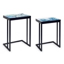 Set di due tavolini arredo Bizzotto, dimensioni 40.5x30x56 cm e 45.5x33x62.5 cm