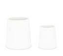 Set2 Vaso Hoian To Bianco Basso - Diametro 45 cm x Altezza 50 cm e Diametro 31 cm x Altezza 37 cm