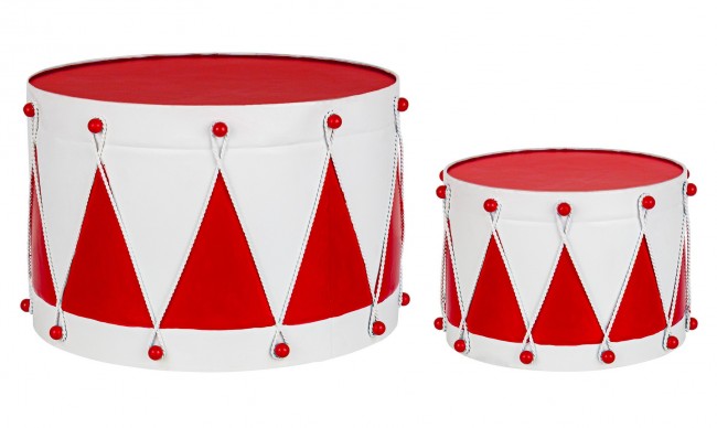Set2 Tamburo Deryck Bianco-Rosso