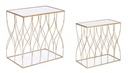 Set2 Tavolino Elenor Rett J19 - Dimensioni: 56x35,5x56 cm e 51x30,5x51 cm
