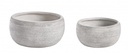 Set2 Vasi Graffiti Ciotola Bianco - Diametro 53,5 cm x Altezza 25,5 cm e Diametro 42,5 cm x Altezza 21 cm