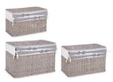 Set3 Eleganti Porta Oggetti Grigio - 66x41x43 cm, 61x36x38 cm, 56x33x33 cm