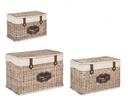 Set3 Oggetti Provenzale Nat - Porta Oggetti in Rattan e Bambù