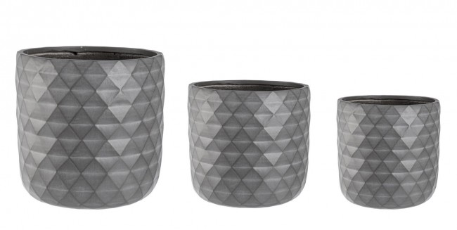 Vaso Pyramid To Antracite per Esterni in Fibra di Vetro