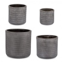 Set4 Vaso Tressage Cilindrico Antracite