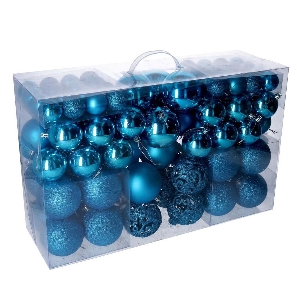 Sfera plastica azzurra cmø4,6,8 - Confezione da 100 pezzi