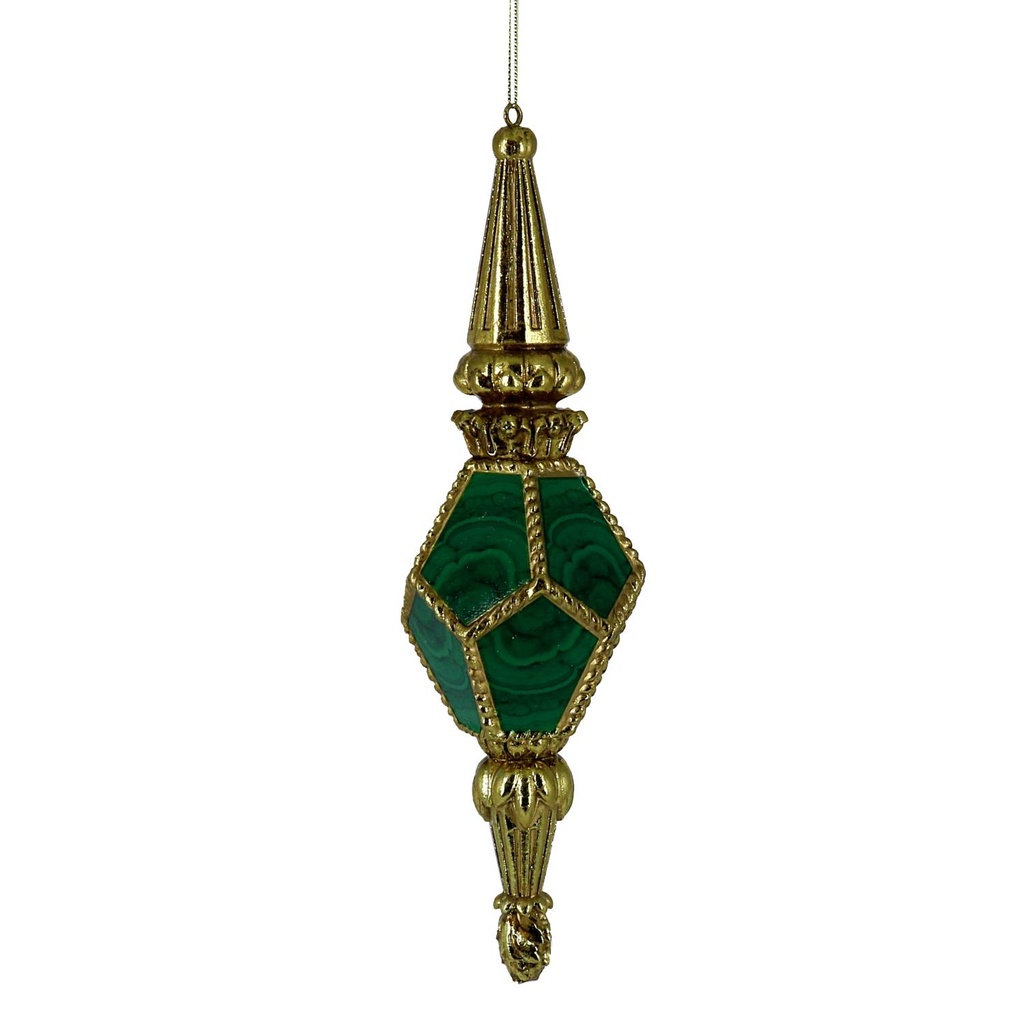 Sfera in resina verde 6,3x6,3x23,1 cm