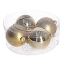 Confezione da 4 sfere in vetro dorato Ø10 cm