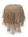Sgabello Florinda G02 H45 in Teak Naturale e Sisal