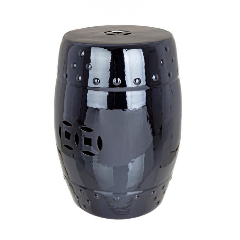 Sgabello Sfinge Blues in ceramica