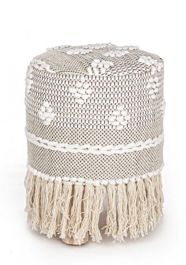 Sgabello Veracruz Nat-Nero Ø30x40h