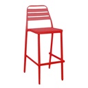 Sgabello bar in alluminio rosso Las Vegas - Dimensioni: 42x55x77 cm