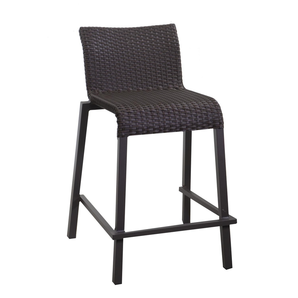 Sgabello bar polyrattan adila noce cm49x59h81/103